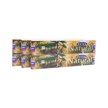 Satya Pack of 12 boxes 15g of Natural Incense 