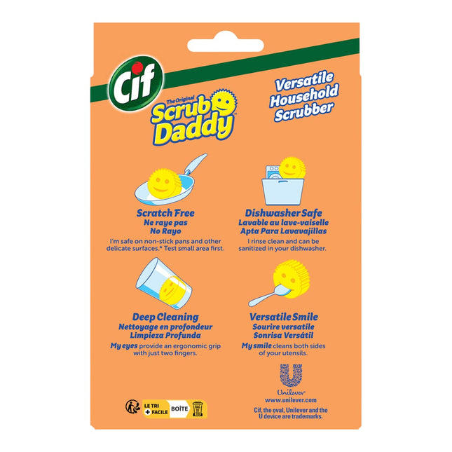 CIF The Original Scrub Daddy Cleaning Scrubber Estropajo Scrub Daddy blando en agua caliente y rígido en agua fría