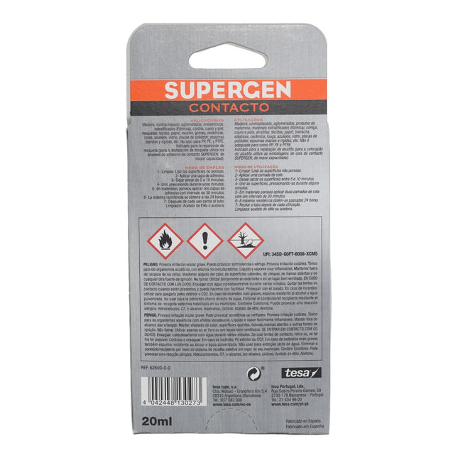 Supergen Pegamento de contacto Tubo 20 ml