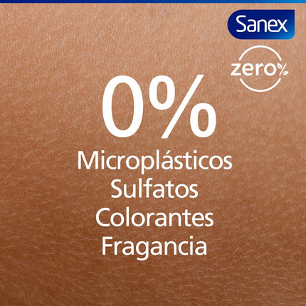 SANEX Zero% gel de baño Hidratación Delicada con ingredientes esenciales para piel sensible 600 ml