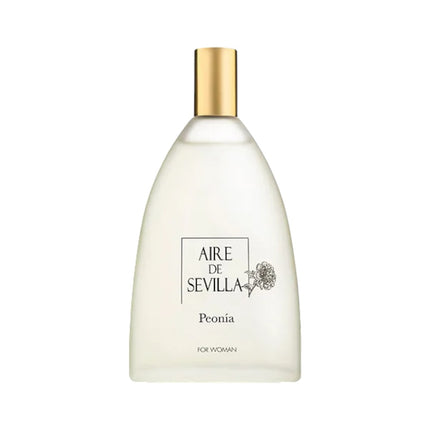 AIRE DE SEVILLA Estuche de cosmética para mujer con Perfume Gel de ducha suave y Crema Hidratante corporal perfumada Cofre de regalo de ritual perfumado olor a Peonía (150 ml cada uno)