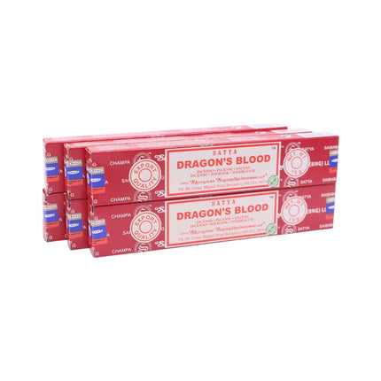 Satya Pack of 12 boxes 15g of Dragon's Blood Incense