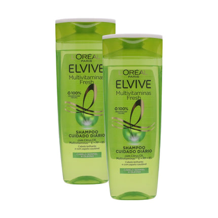 ELVIVE L'ORÉAL Multivitaminas Fresh Champu Para Cabellos Normal a Oleoso 400ml