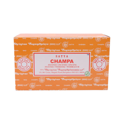 Satya Pack of 12 boxes 15g of Champa Incense 