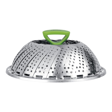 Foldable steel steamer basket for vegetables 10-26 cm diameter 