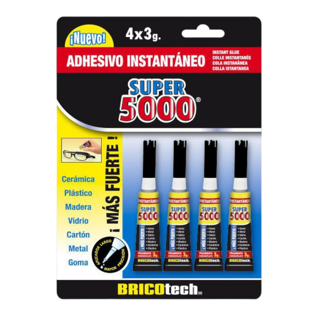 SUPER - Super instant adhesive 4 units of 3 grams Strong instant glue 