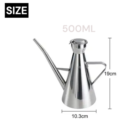 Elegant Stainless Steel Oiler 350ML 500ML 1000ML 3 Sizes to Choose From Practical and Durable 