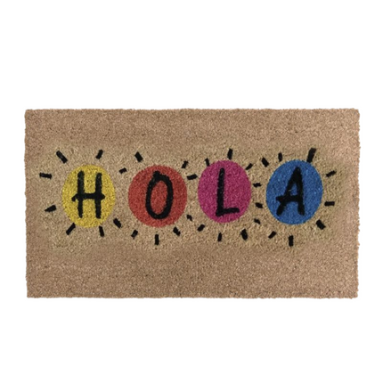 Doormat for Home Entrance Door Non-Slip Rubber Base 100% Natural Coconut Fiber Material Home Decoration 40 x 70 cm Original and Fun Coconut Fiber Mat 