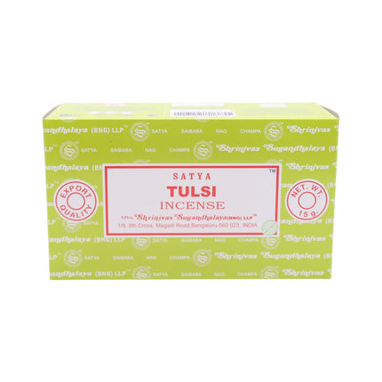 Satya Pack of 12 boxes 15g of Tulsi Incense 