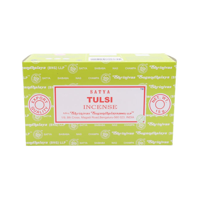 Satya Pack of 12 boxes 15g of Tulsi Incense 