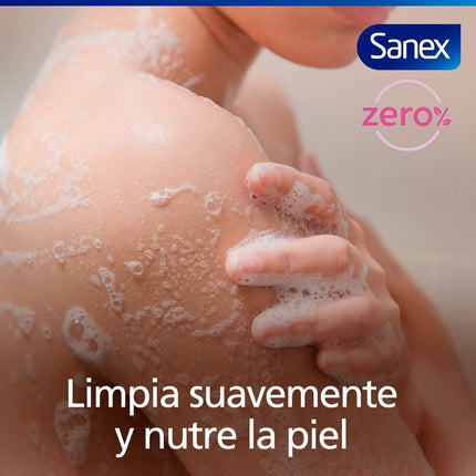 SANEX Zero% gel de baño Hidratación Delicada con ingredientes esenciales para piel sensible 600 ml