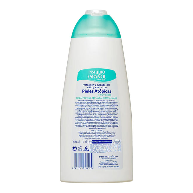 INSTITUTO ESPAÑOL Gel de baño Pieles Atópicas, secas y sensibles botella 500 ml 0% parabenos 500 ml