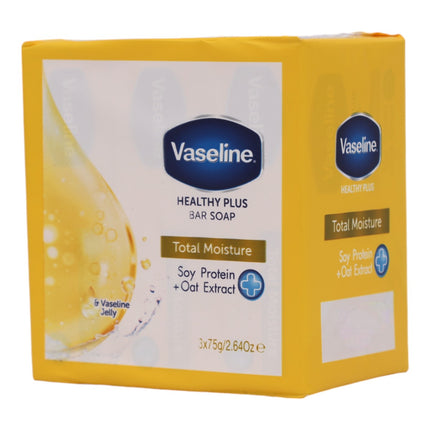 Vaseline Healthy Plus Total Moisture Soap Bar 3 x 75g 