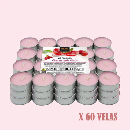 Pack 60 Velas Perfumadas TeaLights Duración Aproximadamente ±4,5 Horas Velas de Té Aromáticas