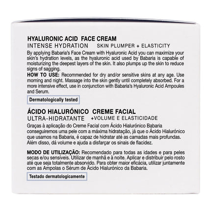 Babaria Acido Hialurónico Crema Facial Ultra Hidratante Cremas hidratantes faciales 50 ml