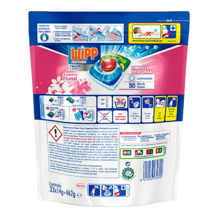 Wipp Express Power Caps Detergent in Capsules for Washing Machine Deep Cleaning, Effective in Cold Water 33 + 33 washes 