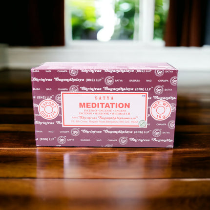 Satya Pack of 12 boxes 15g of Meditation Incense 