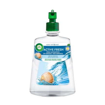 AIR WICK Active Fresh automatic air freshener Sea breeze, soft cotton, jasmine flower, lavender and lily with natural essential oils refill 228 ml