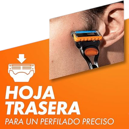 Gillette Fusion5 Cuchillas Para Maquinillas De Afeitar Para Hombre, 4 Recambios Para Máquina De Afeitar