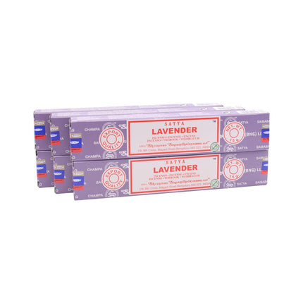 Satya Pack of 12 boxes 15g of Lavender Incense 