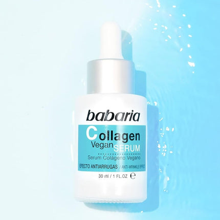 Babaria Collagen Facial Serum Anti-Wrinkle Effect Firmness Elasticity with Vitamin C Daily Use Day and Night Planet Reduce Recycle 93% Natural Origin Ingredients 100% Vegan 30 ml 