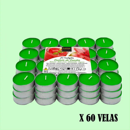 Pack 60 Velas Perfumadas TeaLights Duración Aproximadamente ±4,5 Horas Velas de Té Aromáticas