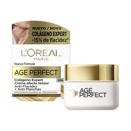 L'ORÉAL PARIS Age Perfect Pack de 2 Cremas Día Efecto Tensor Anti-Flacidez + Anti-Manchas 50 ml (100 ml en total)