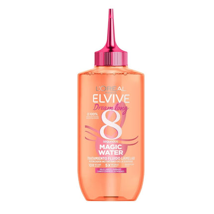 L'OREAL PARIS Elvive Tratamiento Capilar Fluido Con Tecnología Lamelar, Con aclarado, Para Pelo Largo y Dañado, Cabello Hidratado, Suave y Brillante Dream Long Magic Water 200 ml