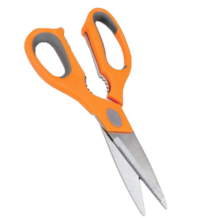 Professional Multipurpose Heavy Duty Stainless Steel Kitchen Scissors 22 cm for Small Pruning, Bottle Opener, Nut Cracker, Bottle Cap Opener, Seafood, etc. 