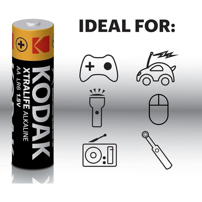 Kodak AA Xtralife Alkaline Batteries Pack of 4 Batteries 