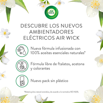 AIR WICK Essentials Oils ambientador eléctrico White Bouquet recambio 2 unidades de 19 ml