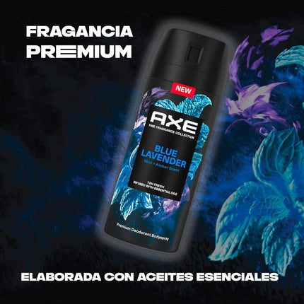 Axe Desodorante Aerosol 72h Blue Lavander para Hombre Fragancia Menta y Ámbar 150ml