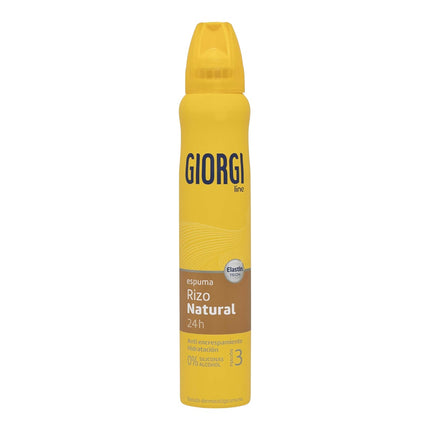 GIORGI bote de Espuma Rizo Natural 24h Anti Encrespamiento e Hidratación 0% Siliconas y Alcohol 210 ml