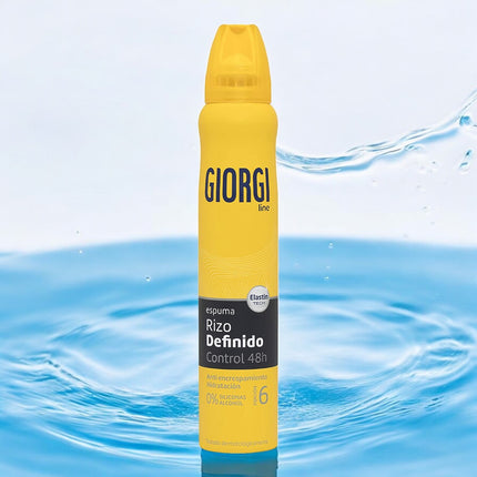 Giorgi Line Espuma Rizo Definido Control 48h, Anti Escrespamiento e Hidratación, 0% Siliconas y Alcohol 210 ml