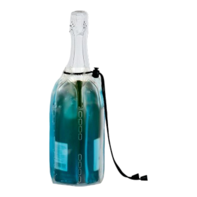 Thermal Champagne Bag Wine Cooler Cava Blue Green with Sliding Closure 