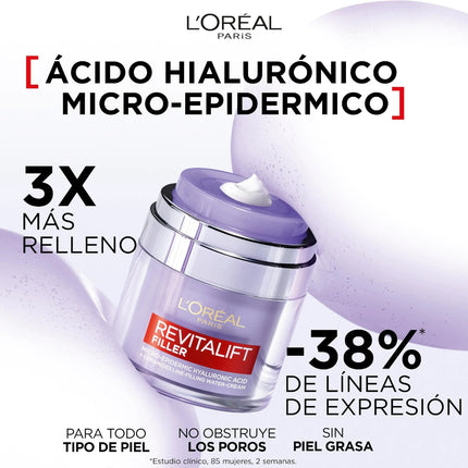 L'ORÉAL PARIS Filler Gel en crema rellenadora de ácido hialurónico Revitalift Filler 50 ml