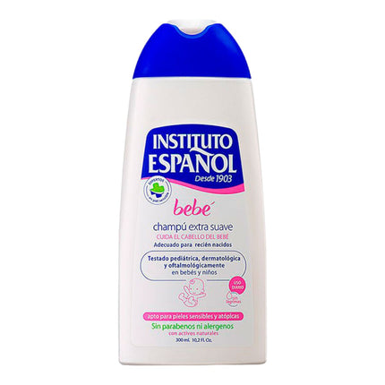 INSTITUTO ESPAÑOL Bebé Champú Extra Suave Champú que Favorece la Eliminación de la Costra Láctea 300 ml