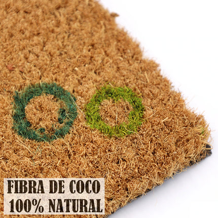 Doormat for Home Entrance Door Non-Slip Rubber Base 100% Natural Coconut Fiber Material Home Decoration 40 x 70 cm Original and Fun Coconut Fiber Mat 