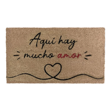 Doormat for Home Entrance Door Non-Slip Rubber Base 100% Natural Coconut Fiber Material Home Decoration 40 x 70 cm Original and Fun Coconut Fiber Mat 