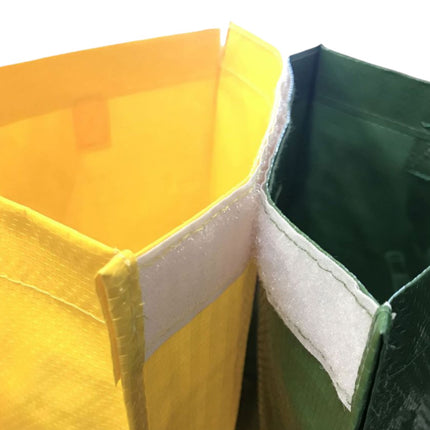 Set of 3 Raffia Bags for Recycling Plastic, Glass, Paper, 3 units of 44 x 32 x 31.5 cm 