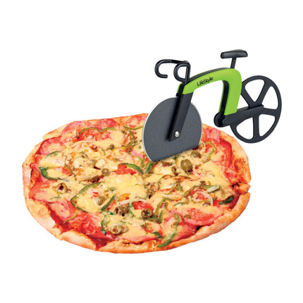 Cortador de Acero Inoxidable con Rueda Forma Bicicleta Cortapizzas Herramienta de Corte para Pasteles Gofres etc