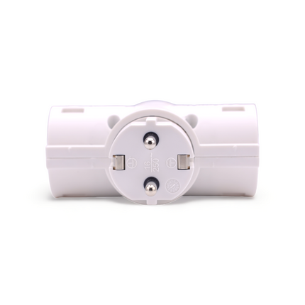 Triple adapter with white schuko plug MAX. 3680W 250V/16A 