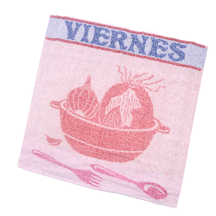 Pack of 6 Kitchen Towels 80% Cotton 20% Polyester Kitchen Towels 48 x 48 cm Weekly Kitchen Towel from Monday to Saturday 