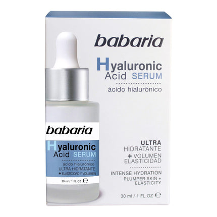 Babaria Hyaluronic Acid Serum Sérum ultrahidratante disminuye la flacidez efecto rellenador con ácido hialurónico 30 ml