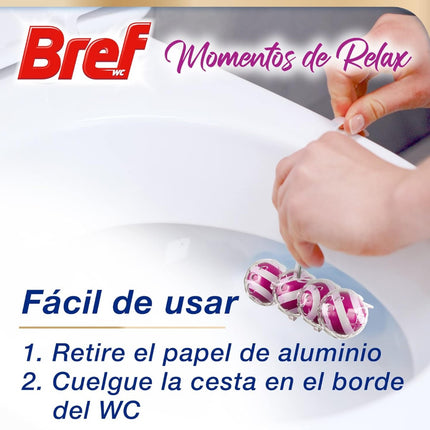 BREF Desinfectante WC Power Activ colgador Momentos De Relax Armonía Blister de 2 unidades