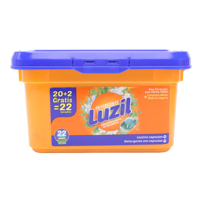 Luzil Washing Machine Detergent in Capsules of 22 washes per box 