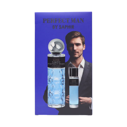 SAPHIR PARFUMS Perfect Man by Saphir Eau de parfum Gift Set Perfume Gift Box for Men 200 ml + 30 ml 