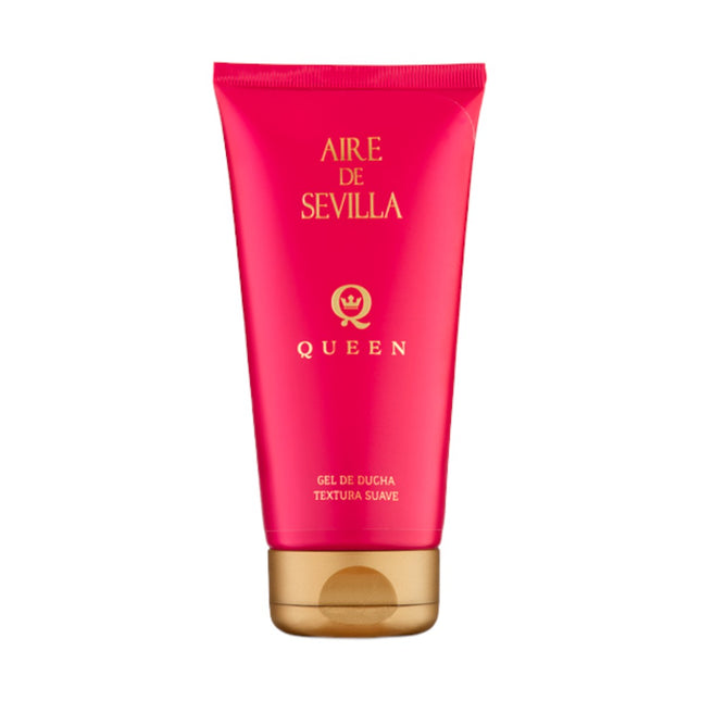 AIRE DE SEVILLA Queen Women's Cosmetic Case with Perfume Gentle Shower Gel and Scented Body Moisturizing Cream Scented Ritual Gift Box (150 ml each) 