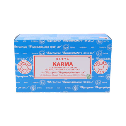 Satya Pack of 12 boxes 15g of Karma Incense 