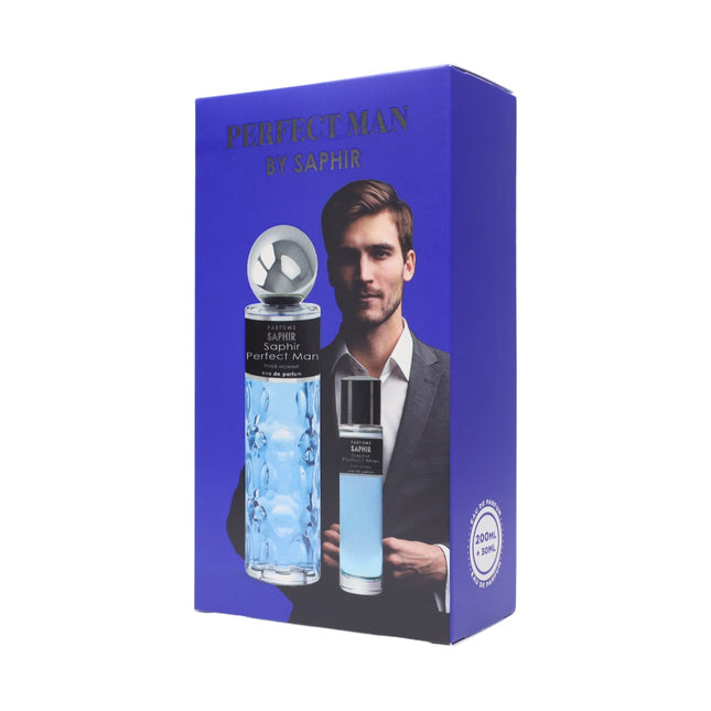 SAPHIR PARFUMS Perfect Man by Saphir Eau de parfum Gift Set Perfume Gift Box for Men 200 ml + 30 ml 